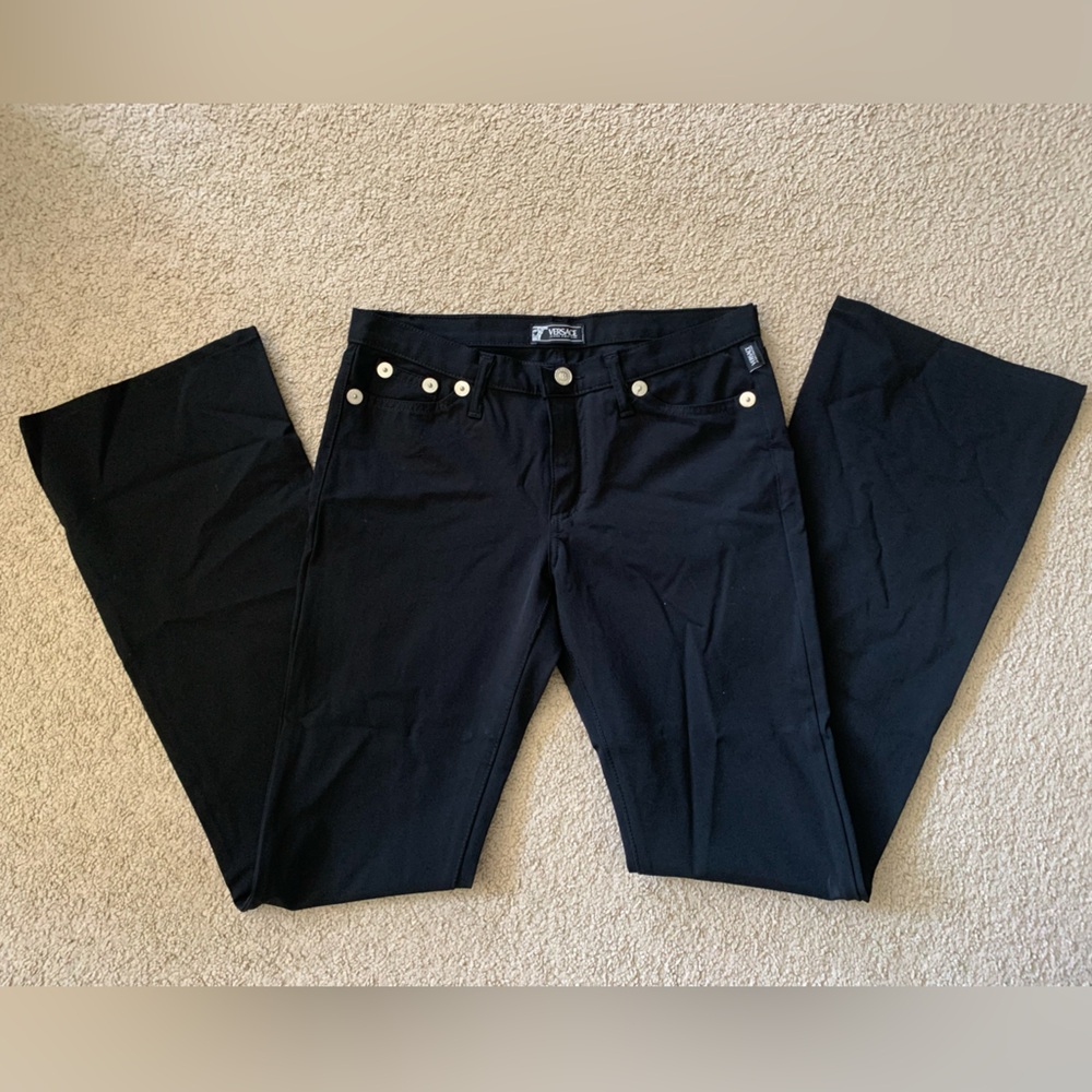 versace jean couture - black flare jeans